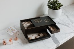 Organizer na biżuterię, kosmetyki STOWIT umbra - BOX/STOWIT/JEWELRY/BLACK/WALNUT