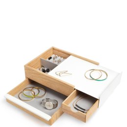 Organizer na biżuterię, kosmetyki STOWIT umbra - BOX/STOWIT/JEWELRY/WHITE/WOOD