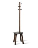 Wieszak stojący PILLAR umbra - COATRACK/PILLAR+STOOL/BLACK+WALNUT