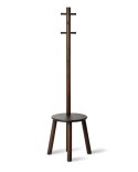 Wieszak stojący PILLAR umbra - COATRACK/PILLAR+STOOL/BLACK+WALNUT