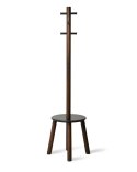 Wieszak stojący PILLAR umbra - COATRACK/PILLAR+STOOL/BLACK+WALNUT