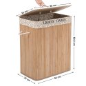 Kosz na pranie ERGO hakano - CLOTHESBASKET/BAMBOO/GRAIN/52X32X63CM