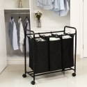 Kosz na pranie ERGO hakano - LAUNDRYCART/BLACK/3BAGS