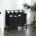 Kosz na pranie ERGO hakano - LAUNDRYCART/BLACK/4BAGS