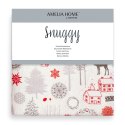 Pościel SNUGGY kolor kremowy drukowany motyw świąteczny 200x220+80x80*2 ameliahome - BEDLIN/AH/SNUGGY/LAPPI/200x220+80x80*2