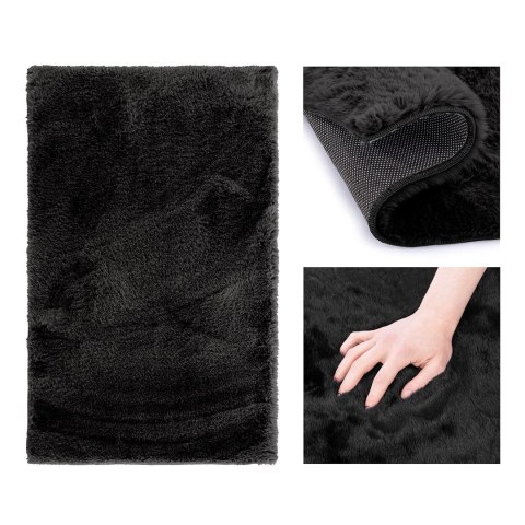 Dywan LOVIKA kolor czarny nowoczesny styl nowoczesny 80x200 AmeliaHome - RUG/AH/LOVIKA/BLACK/80x200