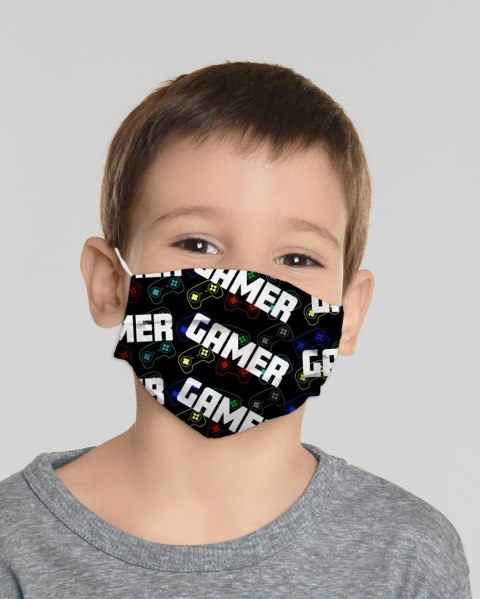 OMEGA 100% COTTON CHILD FACE MASK MASKA OCHRONNA DZIECIĘCA MULTIPLE USE GAMER [45495]