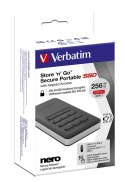 VERBATIM EXTERNAL SSD SECURE KEYPAD ACCESS PORTABLE 256GB USB 3.1 GEN1 53402