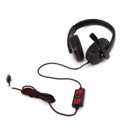 FREESTYLE GAMING SŁUCHAWKI NAUSZNE HI-FI + MIC+USB GAMINGOWE SŁUCHAWKI PRZEWODOWE HI-FI Z MIKROFONEM + USB BLACK [42690] TE