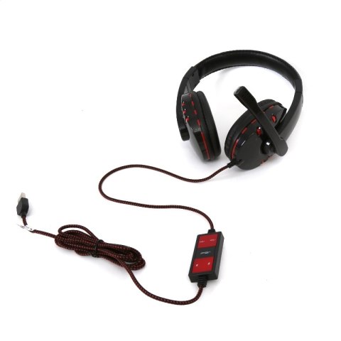 FREESTYLE GAMING SŁUCHAWKI NAUSZNE HI-FI + MIC+USB GAMINGOWE SŁUCHAWKI PRZEWODOWE HI-FI Z MIKROFONEM + USB BLACK [42690] TE