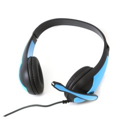 FREESTYLE HI-FI STEREO SŁUCHAWKI NAUSZNE MIC ADAPTER HEADPHONES BLUE [42676] TE