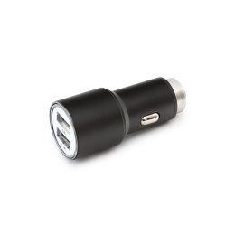 OMEGA CAR CHARGER ŁADOWARKA SAMOCHODOWA METAL 2xUSB 5V 2.1A BLACK [43342]