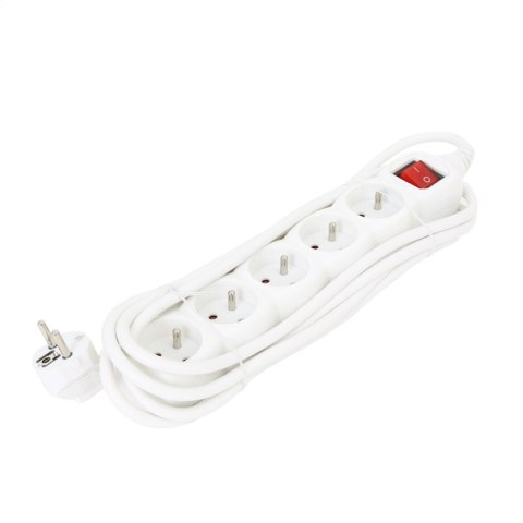 OMEGA EXTENSION CORD LISTWA ZASILAJĄCA 3,0M 16A 5 SOCKET TYPE E FRENCH WHITE [41343]