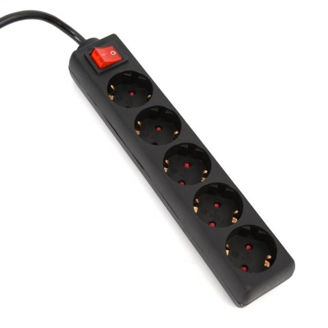 OMEGA EXTENSION CORD LISTWA ZASILAJĄCA 3,0M 16A 5 SOCKET TYPE F SCHUKO GERMAN BLACK [41437]