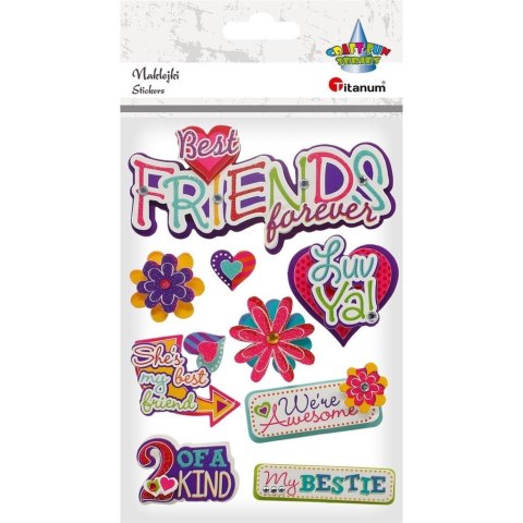 Naklejki papierowe 3D friends mix 10szt