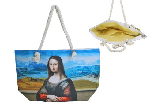 Torba z uszami ze sznurka - L. Da Vinci, Mona Lisa