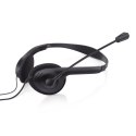 FIESTA CHAT STEREO HEADSET WITH MIC SŁUCHAWKI PRZEWODOWE Z MIKROFONEM USB BLACK [45422] TE