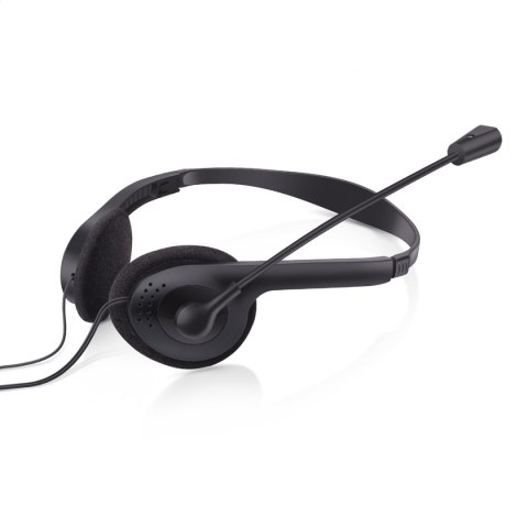 FIESTA CHAT STEREO HEADSET WITH MIC SŁUCHAWKI PRZEWODOWE Z MIKROFONEM USB BLACK [45422] TE