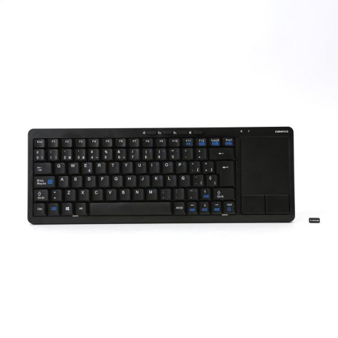 OMEGA KEYBOARD ES WIRELESS FOR SMART TV TOUCHPAD SPANISH LAYOUT BLACK [44423]