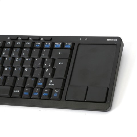 OMEGA KEYBOARD ES WIRELESS FOR SMART TV TOUCHPAD SPANISH LAYOUT BLACK [44423]