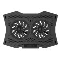 OMEGA LAPTOP COOLER PAD PODKŁADKA CHŁODZĄCA 2 FANS BLACK [45425]