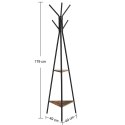 Wieszak stojący ERGO hakano - COATRACK/BLACK/WOODEN/49X49X179CM