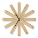 Zegar RIBBON kolor jasny brąz umbra - CLOCK/RIBBON/WALL/WOOD