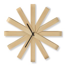 Zegar RIBBON kolor jasny brąz umbra - CLOCK/RIBBON/WALL/WOOD