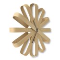 Zegar RIBBON kolor jasny brąz umbra - CLOCK/RIBBON/WALL/WOOD