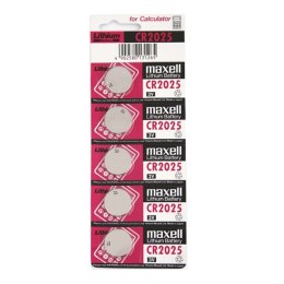 MAXELL BATTERY CR2025 BLISTER*5 18586200