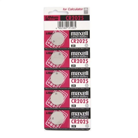 MAXELL BATTERY CR2025 BLISTER*5 18586200