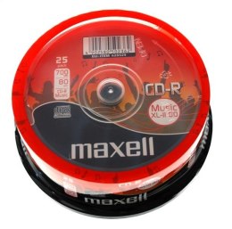 MAXELL CD-R 700MB MUSIC AUDIO XL-II 80 MIN CAKE*25 628529.00.CN