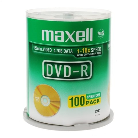 MAXELL DVD-R 4,7GB 16X CAKE*100 275611.30.TW