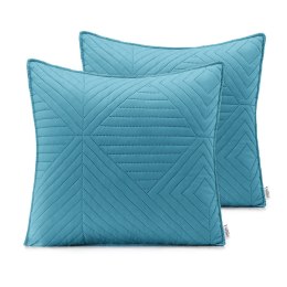 Poszewka dekoracyjna SOFTA 45x45 ameliahome - CUS/AH/SOFTA/AZUREBLUE+PEARLSILVER/45X45*2