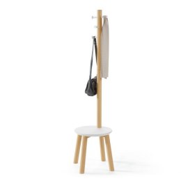 Wieszak stojący PILLAR umbra - COATRACK/PILLAR+STOOL/WHITE+NATURAL