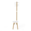 Wieszak stojący PILLAR umbra - COATRACK/PILLAR+STOOL/WHITE+NATURAL