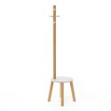 Wieszak stojący PILLAR umbra - COATRACK/PILLAR+STOOL/WHITE+NATURAL