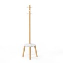 Wieszak stojący PILLAR umbra - COATRACK/PILLAR+STOOL/WHITE+NATURAL