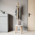 Wieszak stojący PILLAR umbra - COATRACK/PILLAR+STOOL/WHITE+NATURAL