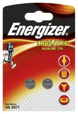 ENERGIZER BATTERY A76/LR44 BLISTER*2