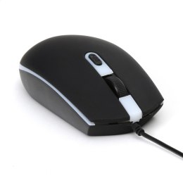 OMEGA MYSZ MOUSE 1000/1600/2000 DPI RUBBER BLACK [45539]