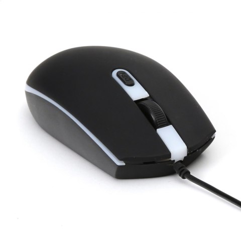 OMEGA MYSZ MOUSE 1000/1600/2000 DPI RUBBER BLACK [45539]