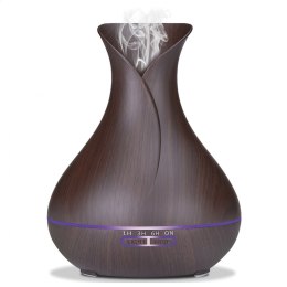 PLATINET AROMA DIFFUSER HUMIDIFIER NAWILŻACZ POWIETRZA BROWN DARK WOOD 400ML + 10 ML LAVENDER ESSENTIAL OIL [45519]