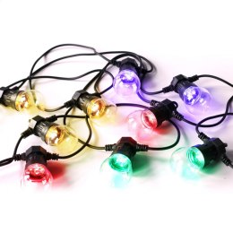 PLATINET OUTDOOR LED TRANSPARENT MULTICOLOR LIGHT GIRLANDA OGRODOWA 10 BULBS IP44 POWER SUPPLY [44772]