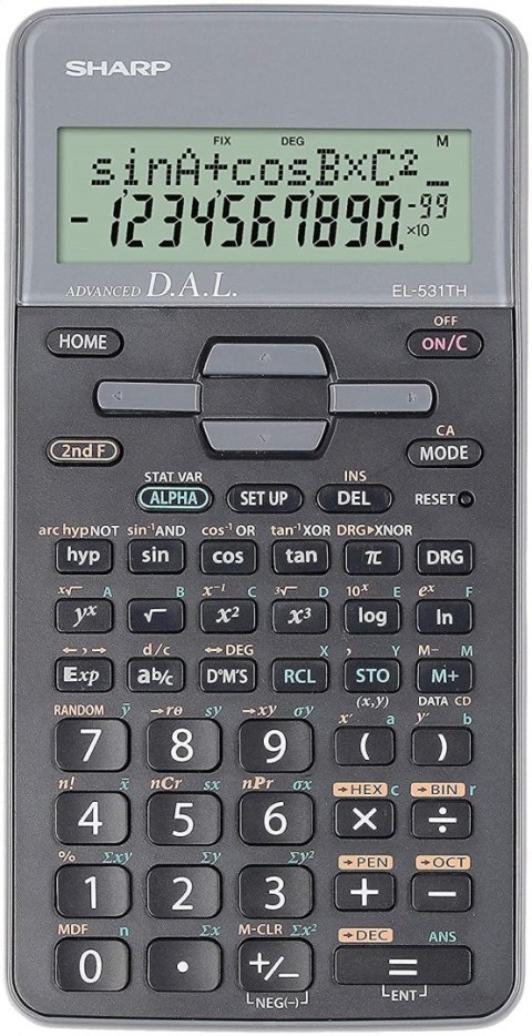 SHARP CALCULATOR SCIENTIFIC BLISTER GRAY EL531THBGY