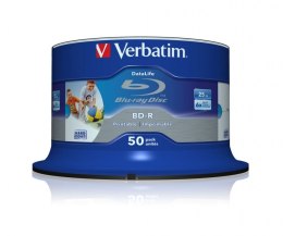 VERBATIM BD-R BLU-RAY 25GB 6X PRINTABLE CAKE*50 43812