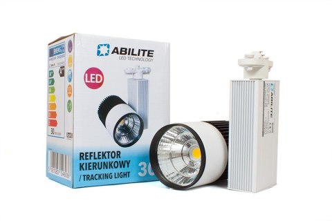 REFLEKTOR KIERUNKOWY TRACK LED ABILITE B.NATURALNA 30W/230V 2400LM 15Â° NA SZYNĘ