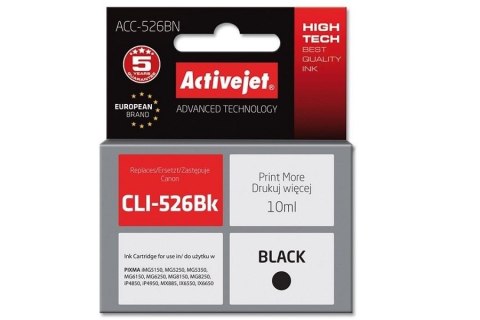 TUSZ ACTIVEJET CANON CLI-526Bk BLACK 10ml ACC-526BN chip
