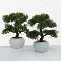 Drzewko bonsai w doniczce liściaste kolor zielony, tworzywo sztuczne, wysokość 33 cm