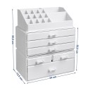 Organizer na biżuterię, kosmetyki ERGO hakano - COSMETICSTORAGEBOX/WHITE/24X13,5X30CM